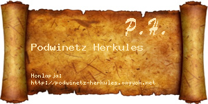 Podwinetz Herkules névjegykártya